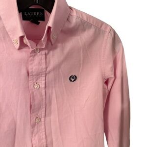 Ralph Lauren Black Label Boys Shirt Pink & White Button Down Sz 10 NEW